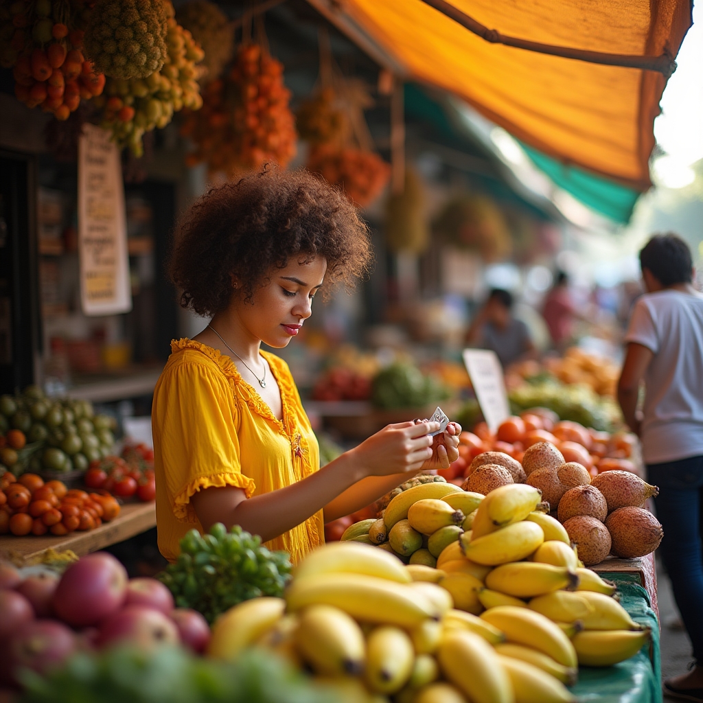 Colombian marketplace showing everyday goods and price displays